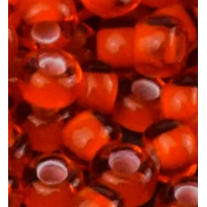 95056 Бисер Preciosa красный, белая серединка внутри