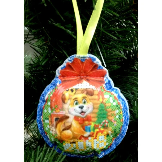 ШНФ-004 Сшитая новогодняя мягкая игрушка под вышивку бисером. Княгиня Ольга