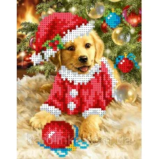 КБЖ-5031 Пушистый Дед Мороз. Схема для вышивки бисером ТМ Каролинка