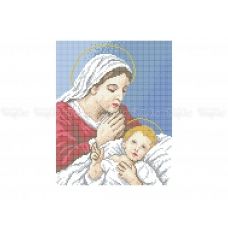 20-401 (20*25) Мадонна с младенцем. Схема для вышивки бисером Бисерок