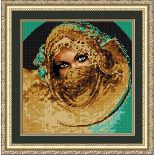 НИК-9690 Восточная красавица. Схема для вышивки бисером ТМ Конек