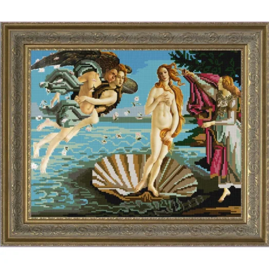 НИК-9713 Рождение Венеры. Боттичелли. Схема для вышивки бисером ТМ Конек