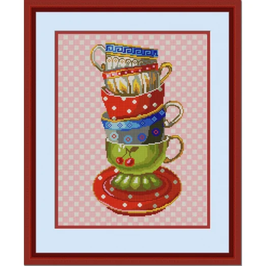 НИК-9714 Чашки. Схема для вышивки бисером ТМ Конек