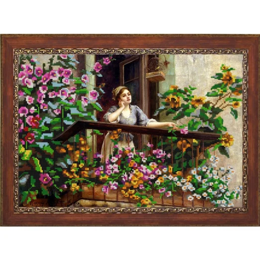 НИК-9743 На балконе. Схема для вышивки бисером ТМ Конек