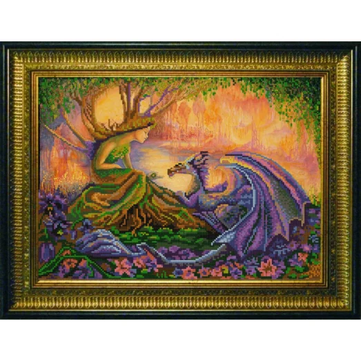НИК-9768 Дракон. Схема для вышивки бисером ТМ Конек