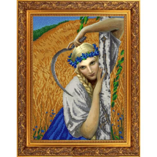 НИК-9773 Жница К. Васильев. Схема для вышивки бисером ТМ Конек