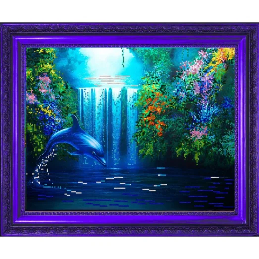 НИК-9786 Дельфин. Схема для вышивки бисером ТМ Конек