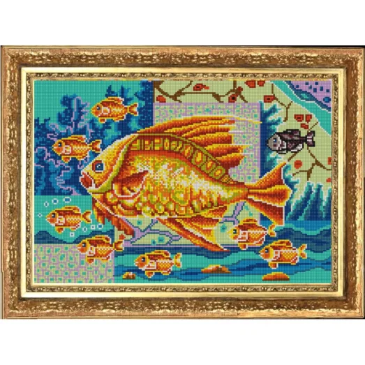 НИК-9807 Богатство (9 рыбок). Схема для вышивки бисером ТМ Конек