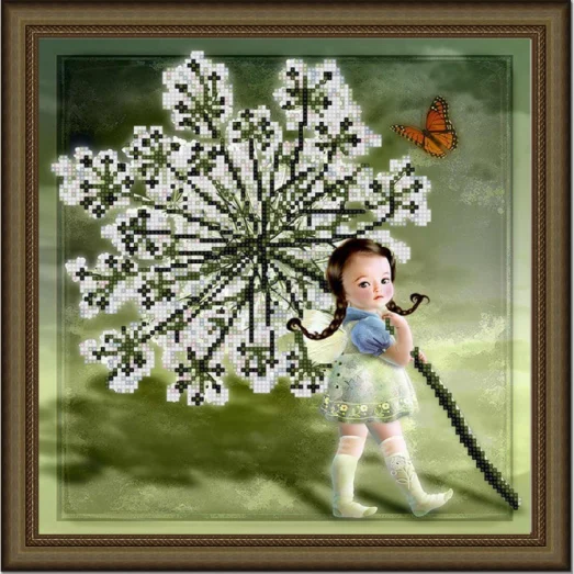 НИК-9819 Малышка. Схема для вышивки бисером ТМ Конек