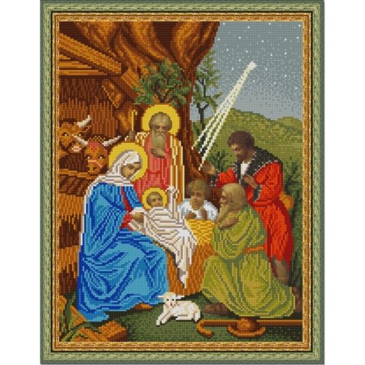 НИК-9851 Рождество Христово. Схема для вышивки бисером  ТМ Конек