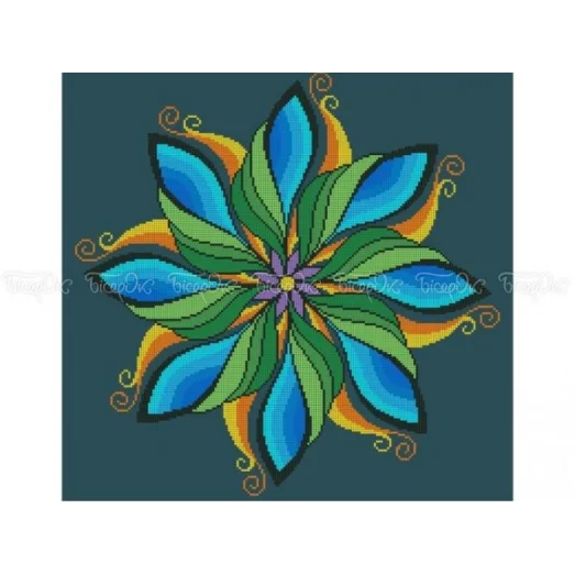 ЧВ-7049 Мандала Гармония. Схема для вышивки бисером. Бисерок