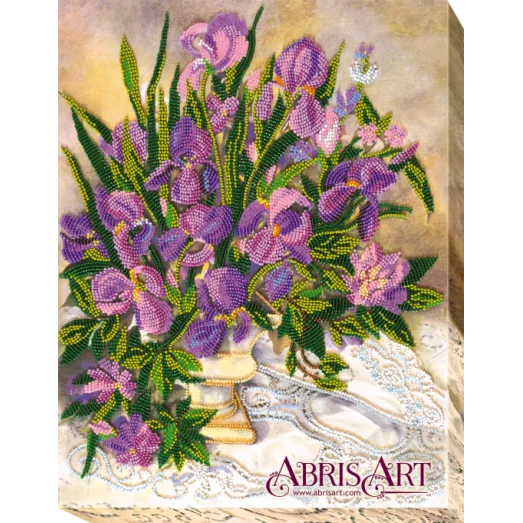 АВ-535 Цветочное кружево. Набор для вышивки бисером ТМ Абрис Арт