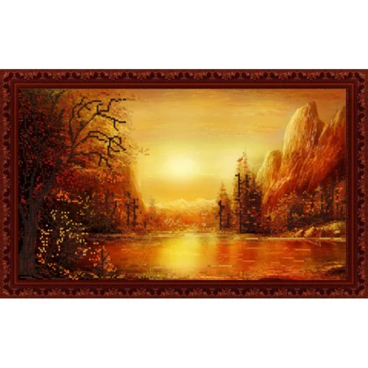 НИК-9897 Оранжевое лето. Схема для вышивки бисером ТМ Конек