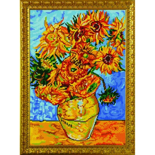 НИК-9899 Подсолнухи. Ван Гог. Схема для вышивки бисером ТМ Конек