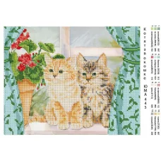 ЮМА-445 Котята. Схема для вышивки бисером