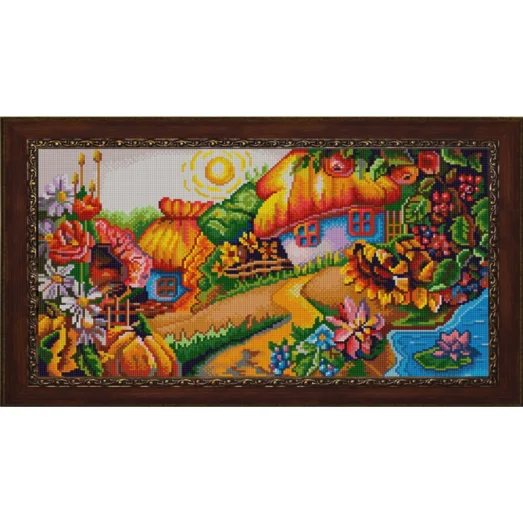 НИК-9919 Хуторок. Схема для вышивки бисером ТМ Конек