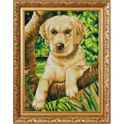 НИК-9944 Лабрадор. Схема для вышивки бисером ТМ Конек
