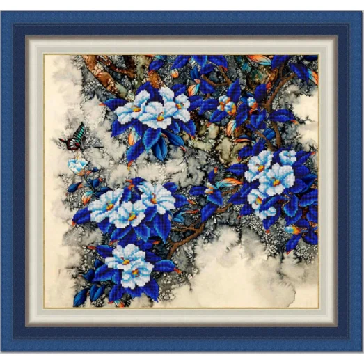 НИК-9947 Цветочный ажур. Схема для вышивки бисером ТМ Конек