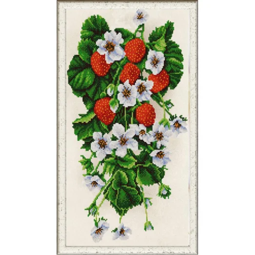 НИК-9954 Клубника. Схема для вышивки бисером ТМ Конек