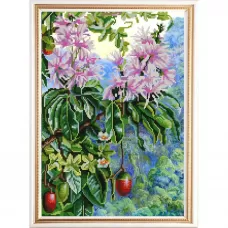 НИК-9965 Экзотические цветы 4. Схема для вышивки бисером  ТМ Конек