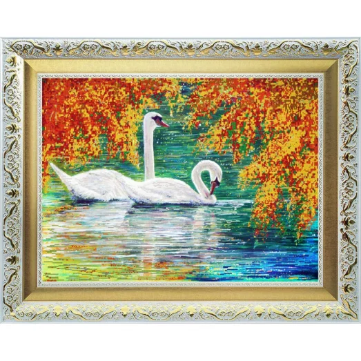 НИК-9973 Осенний пруд. Схема для вышивки бисером ТМ Конек