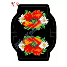К-009 (черная) Заготовка для кошелька для вышивки. Красуня