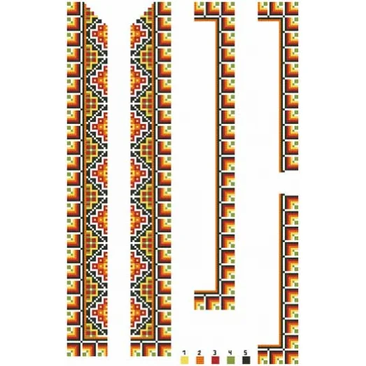 ВД-011 Бисерная заготовка вставка. Барвиста вишиванка