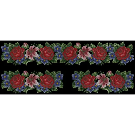 ВЖ-003-2 Бисерная заготовка вставка. Барвиста вишиванка