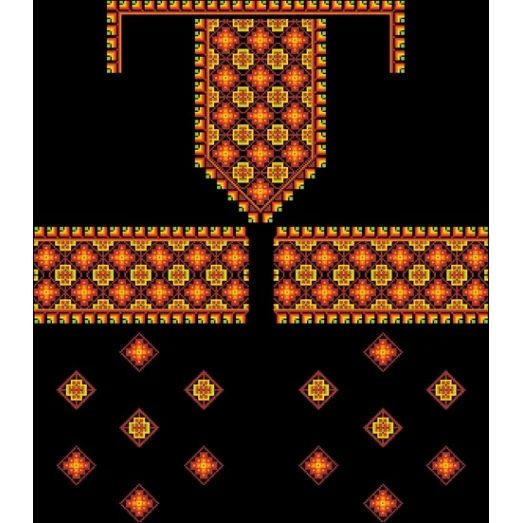 БЖд-028 (черная). Заготовка женской сорочки. Барвиста Вишиванка