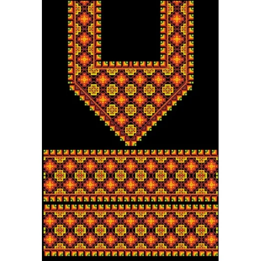 БЖд-029 (черная). Заготовка женской сорочки. Барвиста Вишиванка