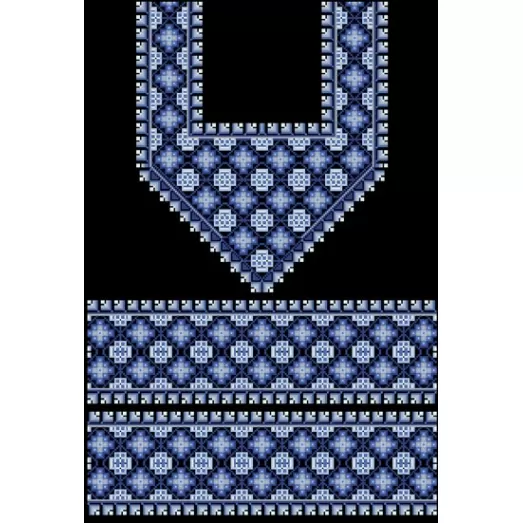 БЖд-032 (черная). Заготовка женской сорочки. Барвиста Вишиванка
