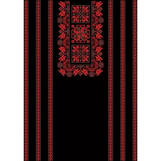 БЖд-046 (черная). Заготовка женской сорочки. Барвиста Вишиванка