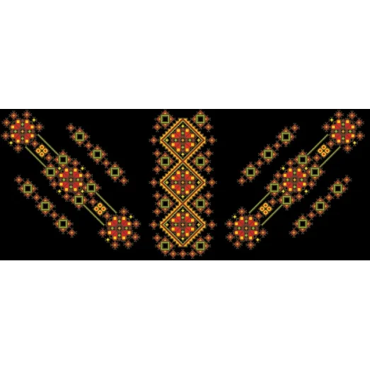 БЖд-047-1 (черная). Заготовка женской сорочки. Барвиста Вишиванка