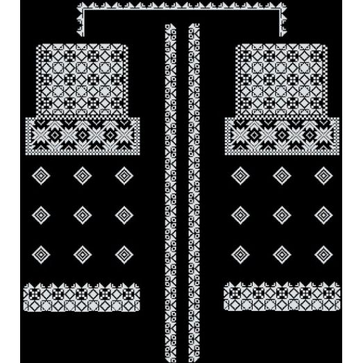 БЖд-049 (черная). Заготовка женской сорочки. Барвиста Вишиванка