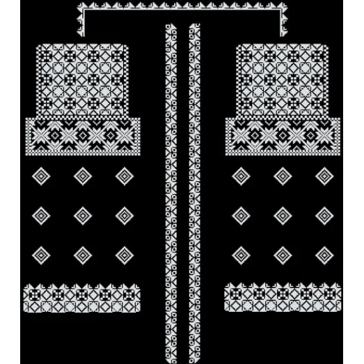 БЖд-049 (черная). Заготовка женской сорочки. Барвиста Вишиванка