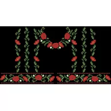 БЖд-050 (черная). Заготовка женской сорочки. Барвиста Вишиванка