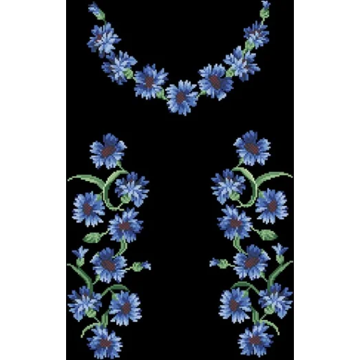 БЖд-051 (черная). Заготовка женской сорочки. Барвиста Вишиванка