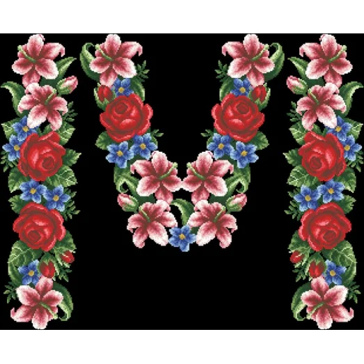 БЖд-055 (черная). Заготовка женской сорочки. Барвиста Вишиванка