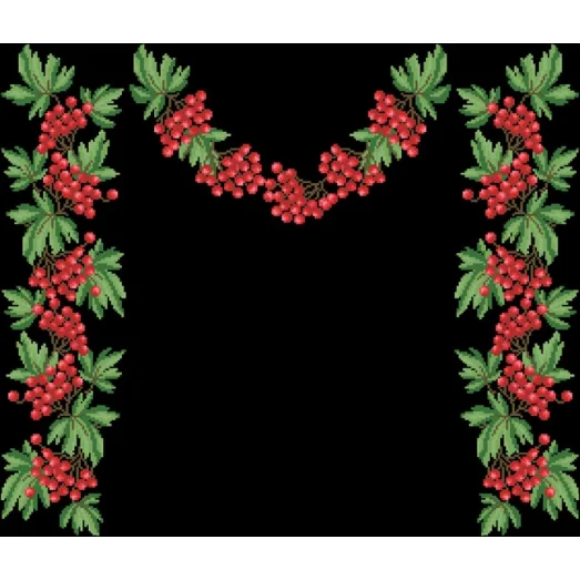 БЖд-057 (черная). Заготовка женской сорочки. Барвиста Вишиванка