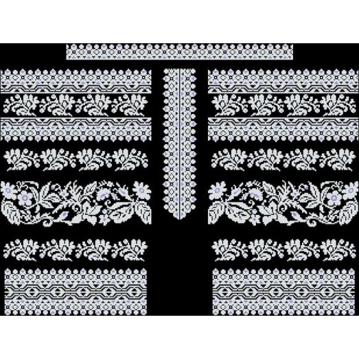 БЖд-058 (черная). Заготовка женской сорочки. Барвиста Вишиванка