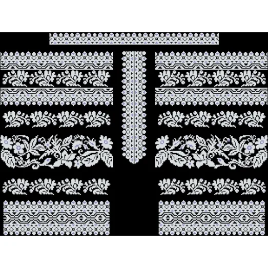 БЖд-058 (черная). Заготовка женской сорочки. Барвиста Вишиванка