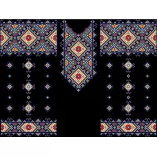 БЖд-059 (черная). Заготовка женской сорочки. Барвиста Вишиванка