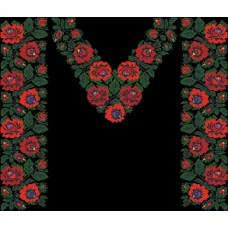 БЖд-062 (черная). Заготовка женской сорочки. Барвиста Вишиванка