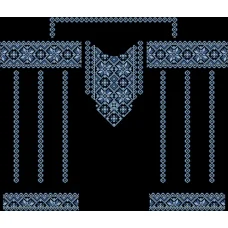 БЖд-067 (черная). Заготовка женской сорочки. Барвиста Вишиванка