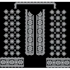 БЖд-077 (черная). Заготовка женской сорочки. Барвиста Вишиванка