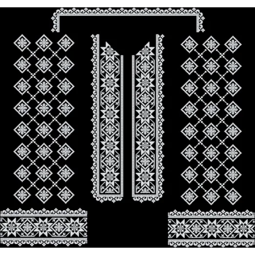БЖд-077 (черная). Заготовка женской сорочки. Барвиста Вишиванка