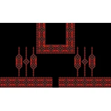 БЖд-078 (черная). Заготовка женской сорочки. Барвиста Вишиванка