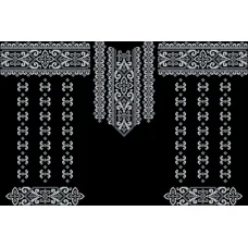 БЖд-083 (черная). Заготовка женской сорочки. Барвиста Вишиванка