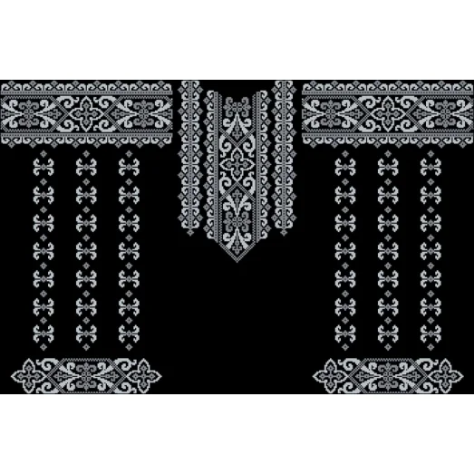 БЖд-083 (черная). Заготовка женской сорочки. Барвиста Вишиванка