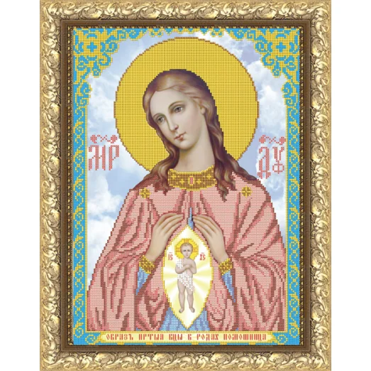 VIA-3003 В родах помощница.. Схема для вышивки бисером. АртСоло